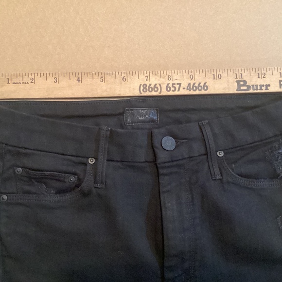 Mother Denim The Looker Guilty As Sin Ankle Fray Jean Black Size 27 - Picture 9 of 9